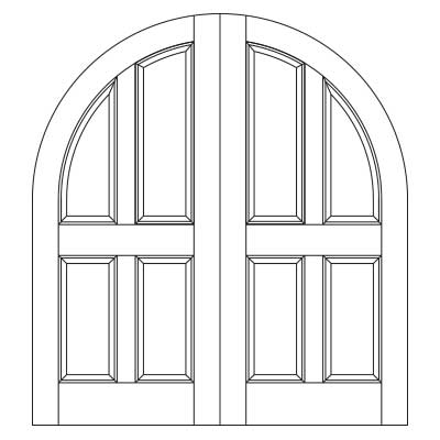 Drawing of 8042P Captiva door
