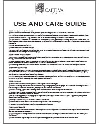 Captiva Use and Care Guide