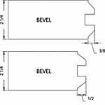 Bevel 2.25 Stile and Rail profile drawing